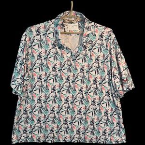 Bermuda Sands Mens 2XL Tropical Print Golf Polo Shirt Big Rock Indian Springs